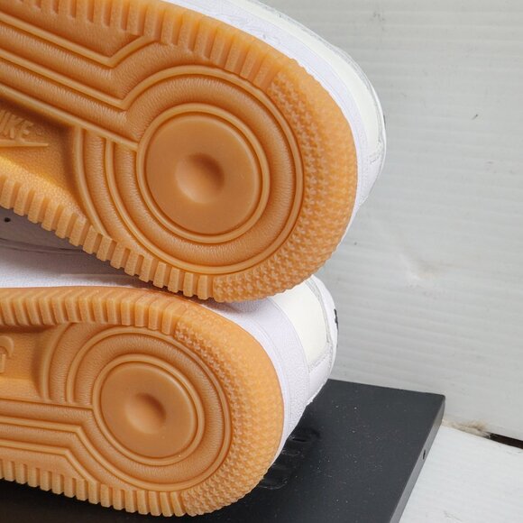 Nike By You Air Force 1 Low DN4165-991 Women's Sz 7.5 White Leather Sneaker Shoe - Picture 9 of 11